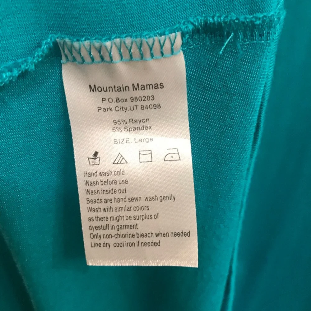 6/$20 Mountain Mamas Teal Dress in Excellent preloved condition, Soft & Cool - Picture 7 of 13